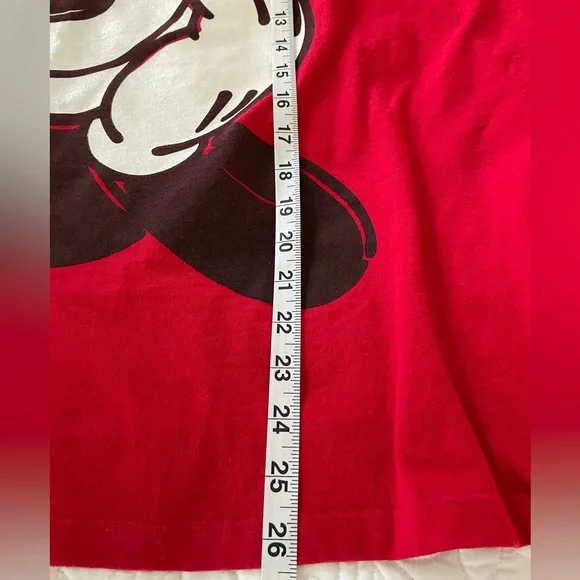Walt Disney World Women's Red Mickey Mouse Face Tee Sz Large - Picture 8 of 9